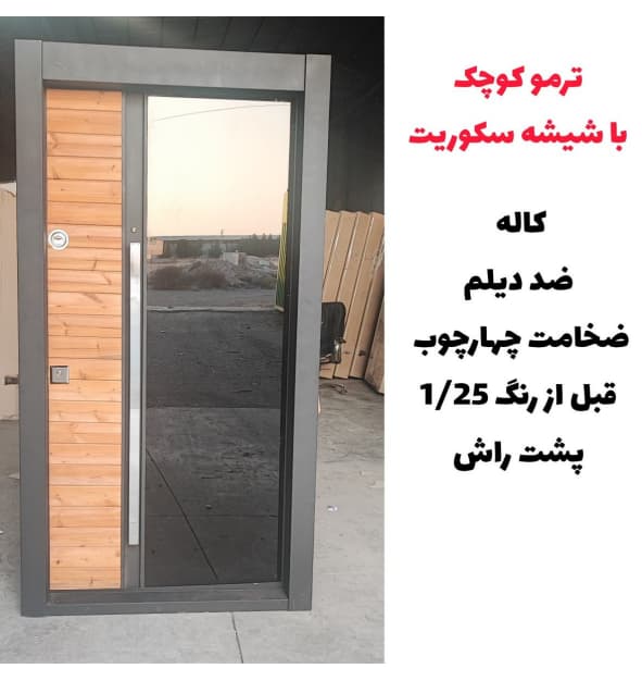 درب ضد سرقت ترمو کوچک با شیشه سکوریت مدل Z133